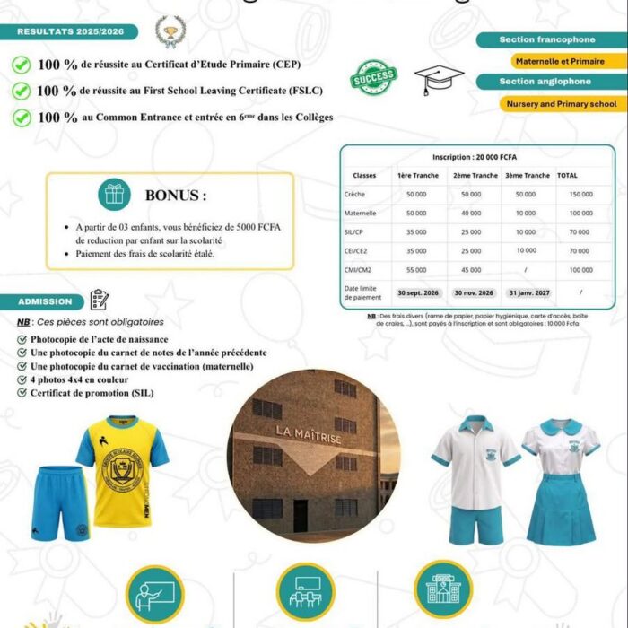Affiche officielle — maternelle et primaire, section francophone
